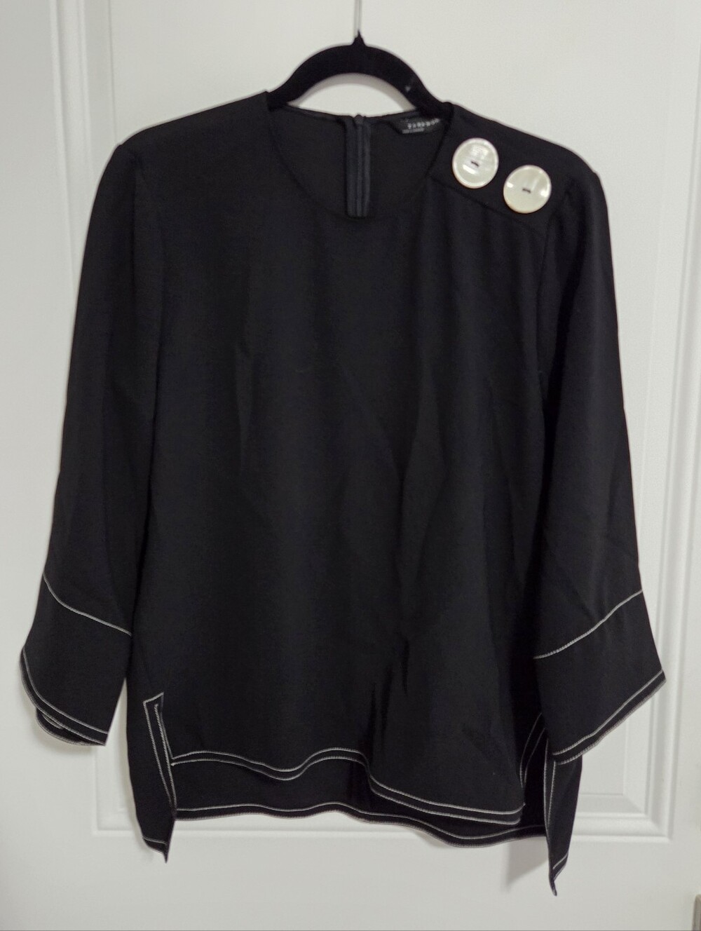 NWT - Zara ZW Collection Women's 3/4 Sleeve Boxy Blouse - Size M